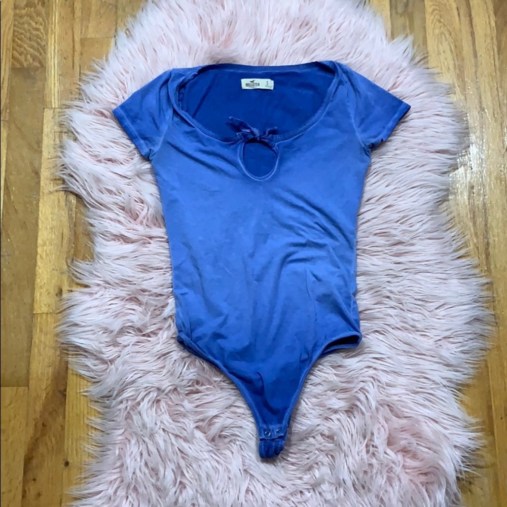 Blue body suit